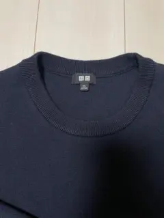 ミラノリブウォッシャブルセーター ネイビー UNIQLO XXL