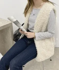 ボアベスト【ZOZOTOWN限定アイテム】　アイボリー　apres jour