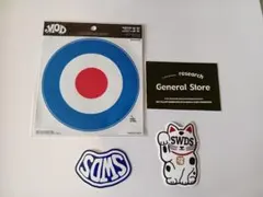 MOD 　招き猫　ロゴ　ステッカー　4点セット