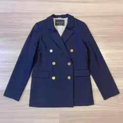 【美品】SNIDEL sustainableダブルブレストジャケット ネイビー0