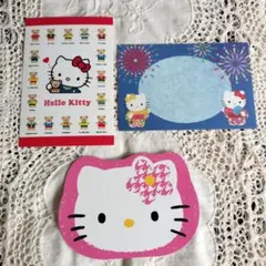 ハローキティ　サンリオ　ポストカード　1998年2001年 レトロ　3枚セット