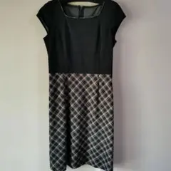 Aylesbury黒とチェック柄のワンピース
