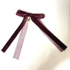 【新品未使用】ヘアアクセサリー　リボン　赤