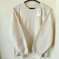 新品未使用アイボリー 長袖トップス M~Lサイズ