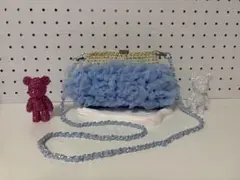 フェアリア ブルーフリル小さなポシェット