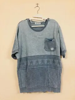 RODEO CROWNS ドッキングパターン ニットトップス ブルー フリーのサムネイル