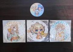 天晴ひなた 極楽湯 コースター3種セット&全員集合コースター