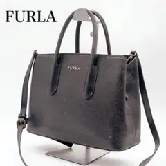 【人気】FURLA フルラ レザー ハンドバッグ 2WAY ブラック