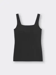 GU ブラフィールスクエアネックタンクトップ XL BLACK 黒 ブラック