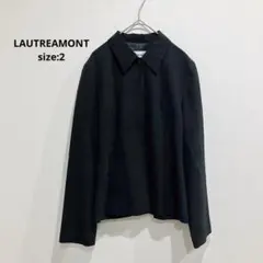 【美品】 ロートレアモン ジャケット トップス 裏地あり 比翼仕立て 黒のサムネイル