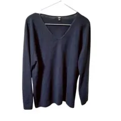 ユニクロ (XL) カシミヤ100% 長袖ニットセーター Vネック 軽量 暖か