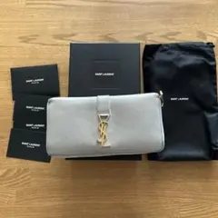 SAINT LAURENT グレー 長財布