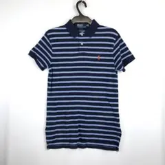 90s ラルフローレン 半袖ポロシャツ Sサイズ ネイビー CUSTOM FIT
