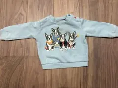 Paul Smith babyボストンテリア 水色トレーナー