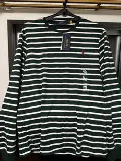 Polo Ralph Lauren 新品　ダークグリーン ボーダー　Tシャツ