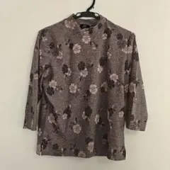 花柄 長袖Tシャツ Lサイズ