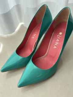 Diana ターコイズ ポインテッドトゥ ハイヒール