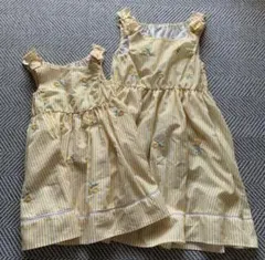 サマードレス　130サイズ　お花刺繍