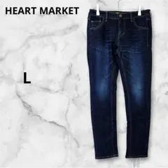 ❣️ハートマーケット❣️スキニーデニムパンツ ジーンズ ダークブルー 紺 青 L