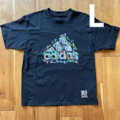 adidas ブラック Tシャツ グラフィック　Lサイズ