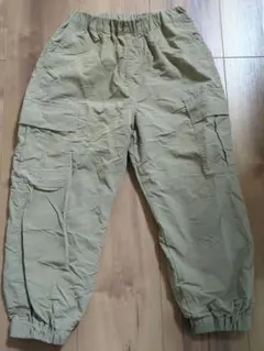 GU 120cm カーキ カーゴパンツ ゴムウエスト