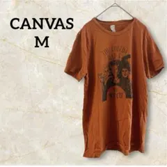 一点もの✨CANVAS 【M】オレンジ グラフィックTシャツ 半袖