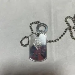 GUCCI シルバー ドッグタグ ネックレス　希少