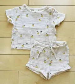 H&M オーガニックコットン　半袖セットアップ　70 6M