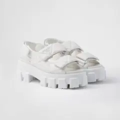 PRADA プラダ モノリス キルティング サンダル ナッパレザー 35 厚底