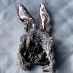 ウサギ耳コスプレ帽子 グレー