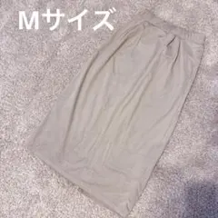 コーデュロイ　ベージュ　ロングスカート　Mサイズ