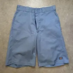 ディッキーズ 希少 90s USA TALONジップ 水色 ハーフパンツ