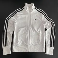 【激レア】アディダスジャージ トラックジャケット 白 刺繍ロゴ　サイズ095