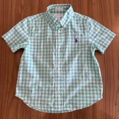 【新品同様品】ラルフローレンRalphLaurenギンガムチェックシャツ　24M