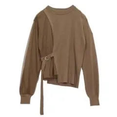 &g'aime　チュールレイヤードニット アンジェム　アシメ