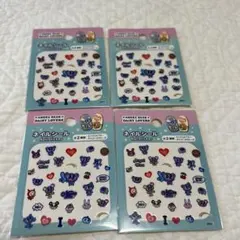 エンジェルブルー ネイルシール 4枚セット