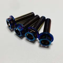 チタン カラーボルト 4本 M8×30 タンデムバーなどへ！のサムネイル