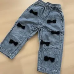 マーキーズ　リボン付き　デニムパンツ　100サイズのサムネイル
