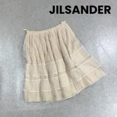 JILSANDER ジルサンダー シルク オーガンジータックスカート イタリア製のサムネイル