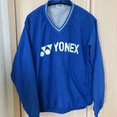 YONEX vネックウインドブレーカー　トレーナー　シャカシャカ　ブルー S