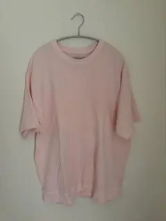 Discoat 半袖Tシャツ ロゴ刺繍 ピンクのサムネイル