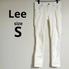 リー ホワイト スリムフィットパンツコットン混紡