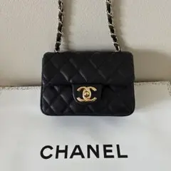 CHANEL ノベルティ　ブラック キルティング ショルダーバッグ