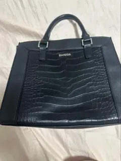 EMODA エモダ クロコ 型押し ハンドバッグ　黒