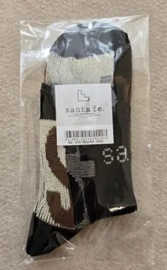 santa fe ロゴ入りソックス ブラック/ブラウン