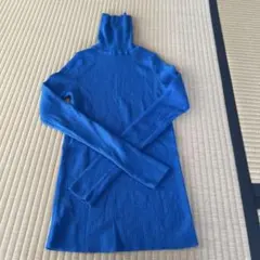 UNIQLO タートルネックセーター 青 100%ウール