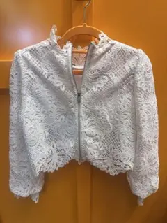 snidel♡ホワイトレース長袖クロップドジャケット