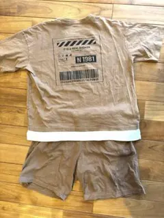 ブラウン Tシャツとショートパンツセット 160cm