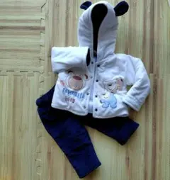 Ohm & Emmy 6-9M アウターとパンツセット クマ柄