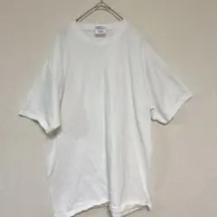 シンプル メンズ 【L】ホワイト Tシャツ 半袖 ビッグシルエット 無地 白